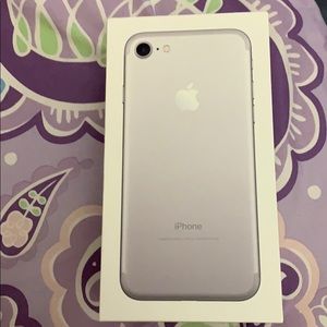 iPhone 7 silver box only with a brick for charger